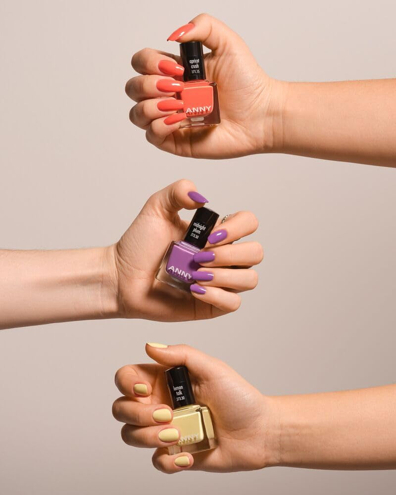Smalto per unghie ANNY - Smalto per unghie colorato di alta qualità a lunga durata, resistente alle scheggiature e ad asciugatura rapida, colore: Lemon Talk - 15 ml