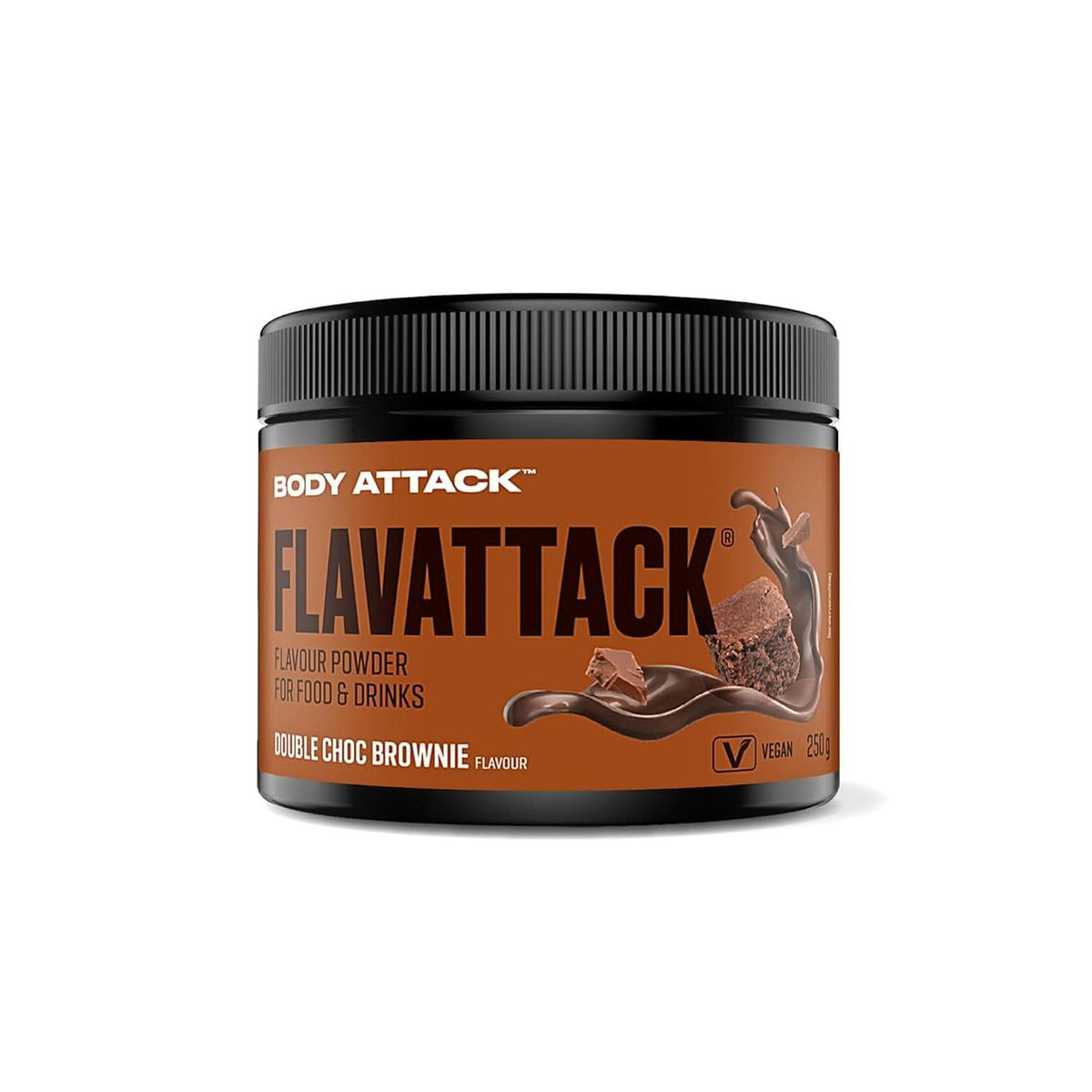 Body Attack Flavattack®, Brownie al doppio cioccolato, 250G / 83 porzioni Aromas Naty Shop 250 grammi Brownie al doppio cioccolato