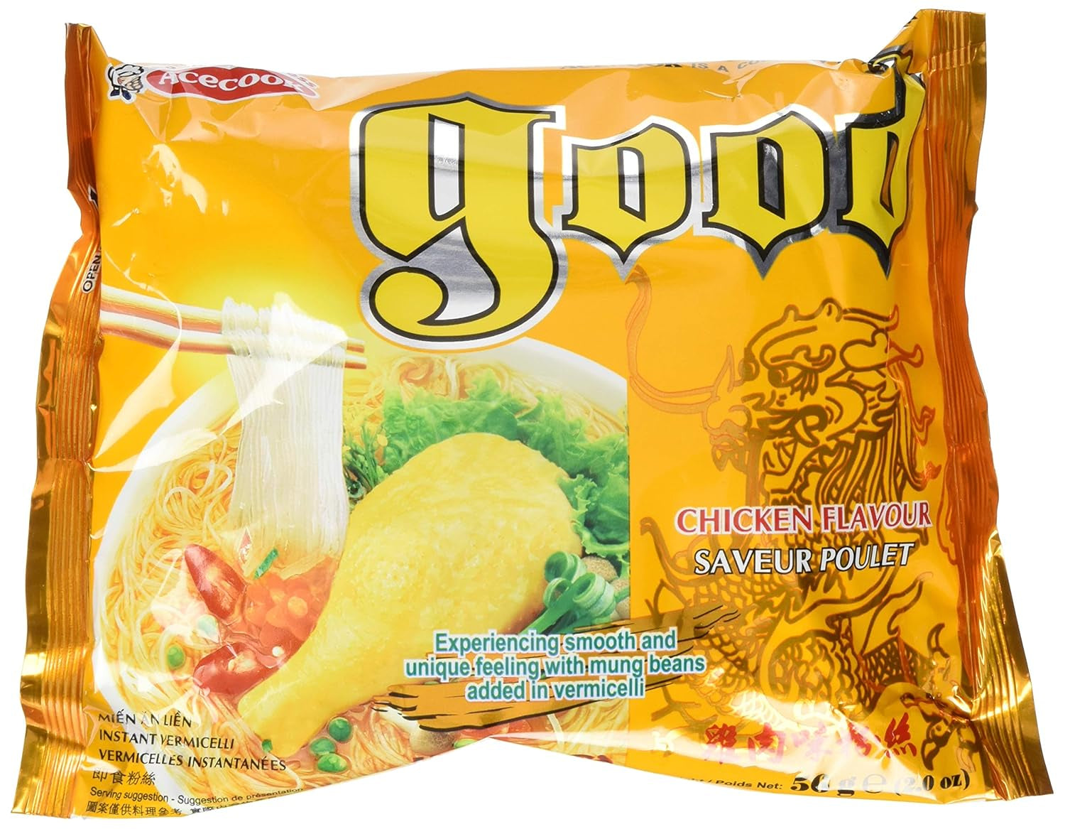ACECOOK - Noodles istantanei in vetro GD con pollo - (1 x 57g)