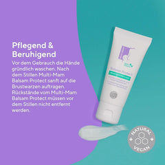 Multi-Mam Balsamo Protect Beruhigt Und Schützt Trockene Und Rissige Brustwarzen Während Und Vor Der Stillzeit, Brustwarzencreme Stillen, Tubo da 30 Ml Accessori Alimentazione e Allattamento Bebe Naty Shop