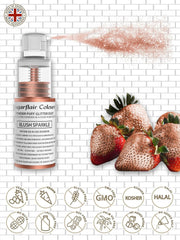 Spray pudră cu pompă Sugarflair, sclipici, Blush, sclipici - colorant alimentar pentru tort, spray fără aerosoli pentru torturi, brioșe și multe altele - 10 g