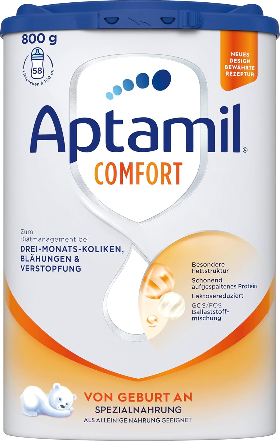 Aptamil Comfort - Formula speciale dalla nascita - 1 x 800 g