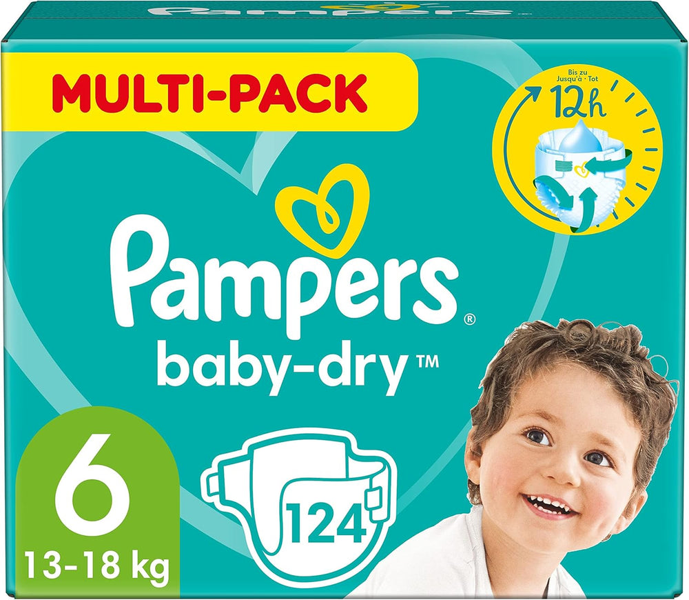 Pannolini Pampers Baby-Dry taglia 5, 174 pannolini, 11 kg - 16 kg, protezione dalle perdite fino al 100% e comfort per tutta la notte