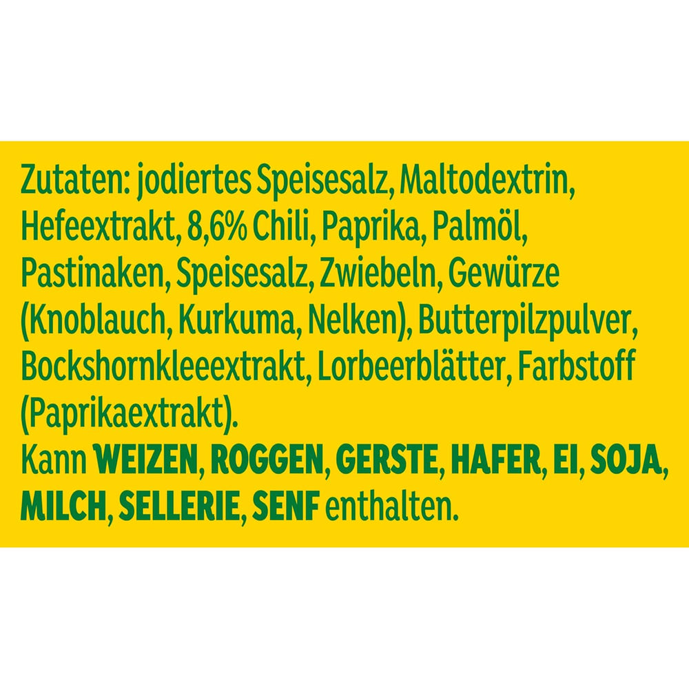 Knorr Würzmischung Chili Aromatizzato per piatti veloci per condire e condire patate, pasta, verdure e altro 90 g
