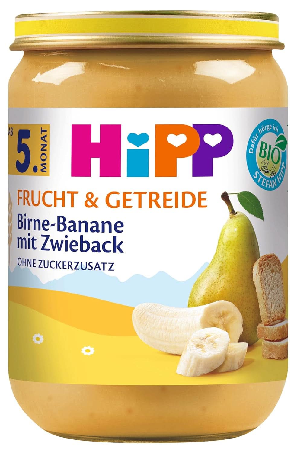 Hipp Pere-Banane con biscotti, confezione da 6 (6 X 190 grammi) Mamma e Bambino Naty Shop 6 x 190 grammi Frutta