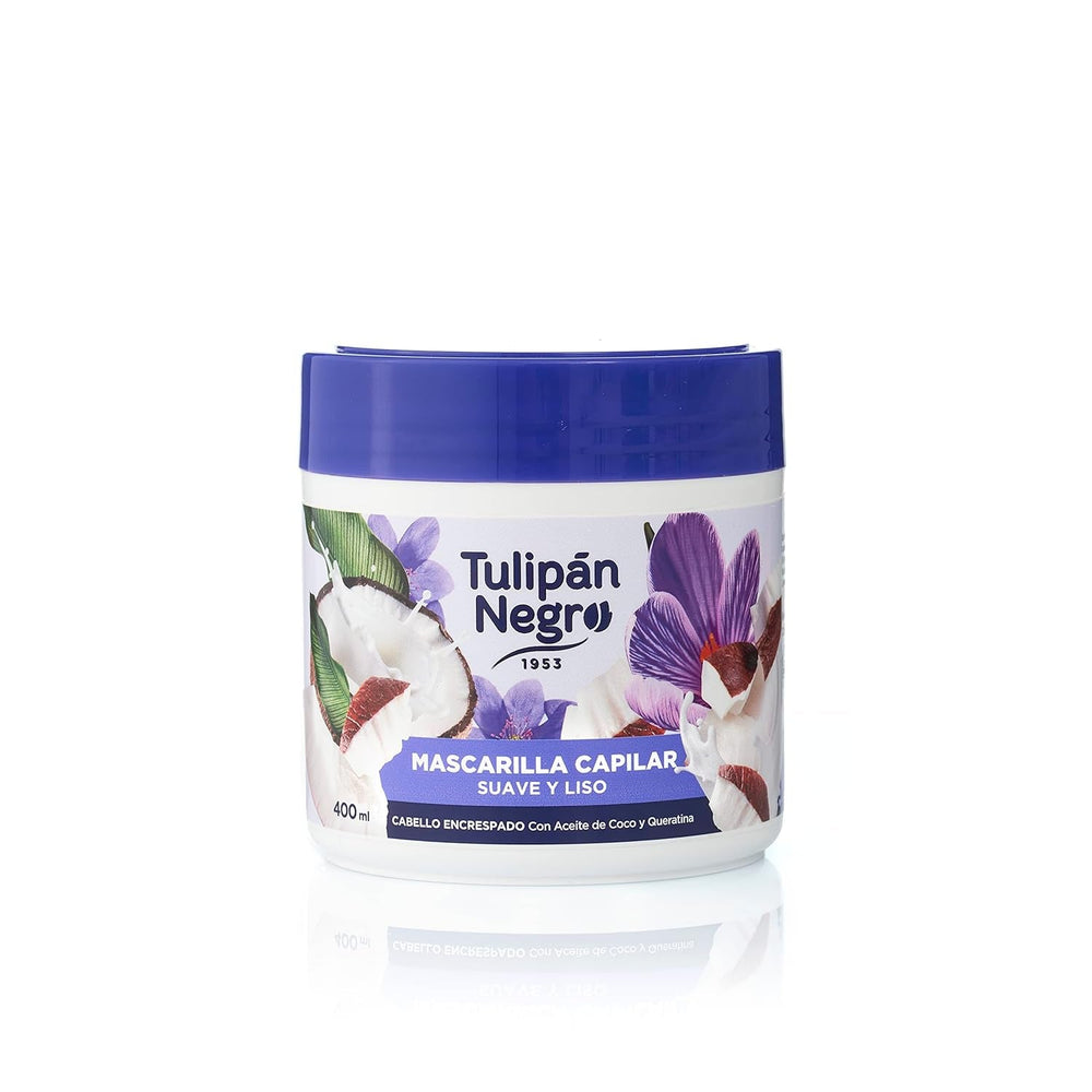 Mască de tulipan negru, moale și netedă, 400 ml Masca de par Naty Shop