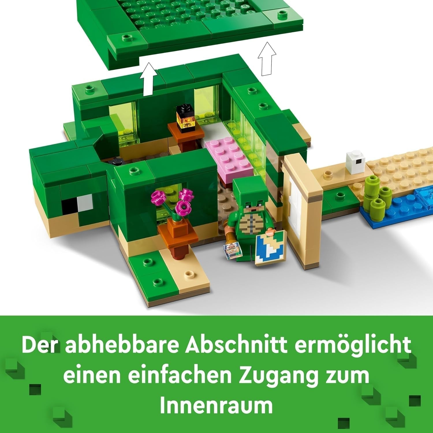 LEGO Minecraft The Turtle Beach House Casa dei giocattoli con accessori per ragazze e ragazzi a partire da 8 anni, set con animali e personaggi del videogioco, regalo per i giocatori 21254 Set da costruzione Besuche den LEGO-Store