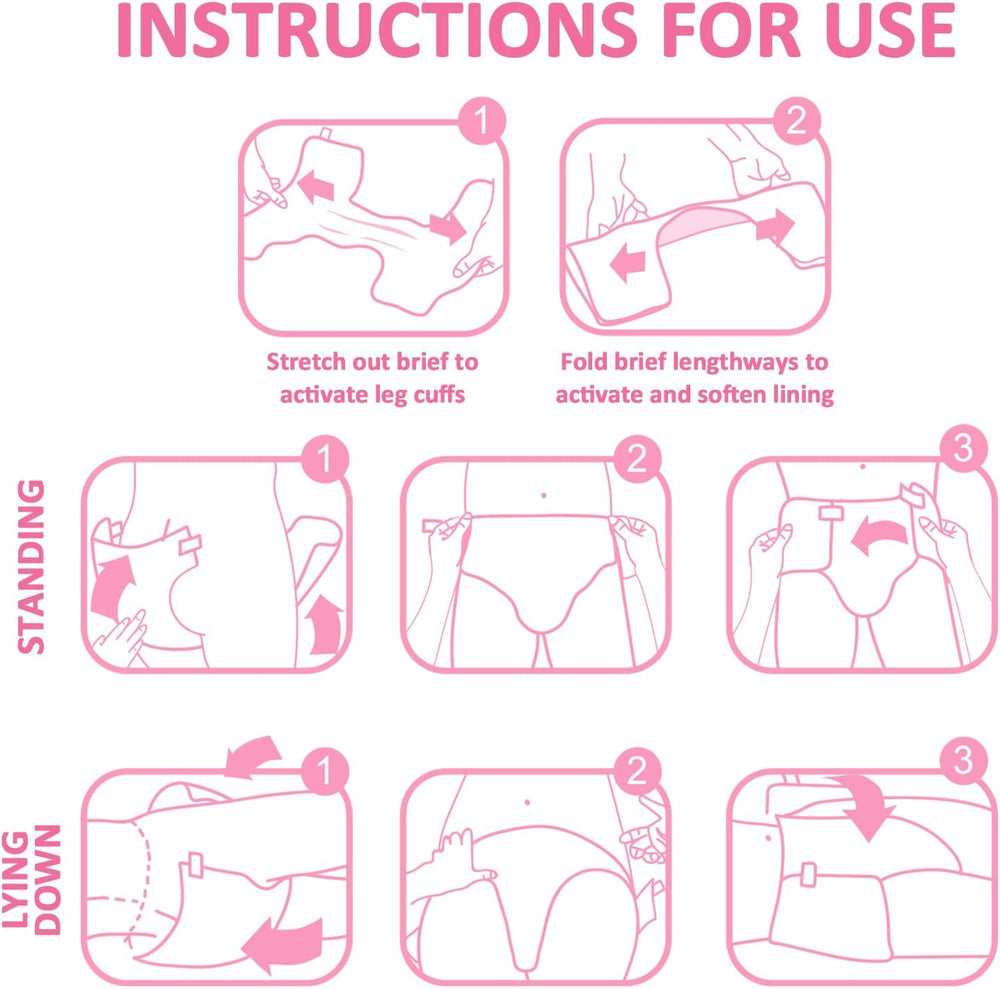 Pannolini stampati per adulti 5500-5800ml Confezione da 2 - Blushing Baby (M)