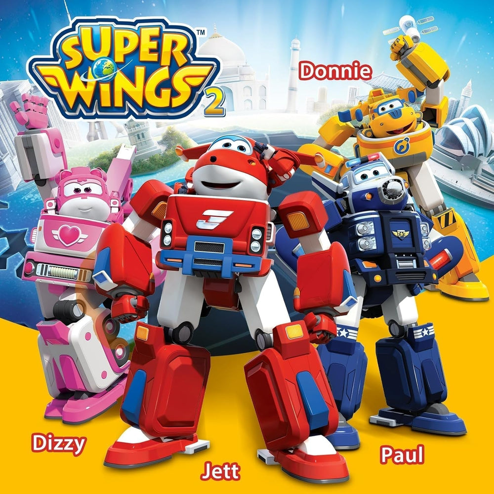 SUPER WINGS - VEICOLO ROBOT CONVERTIBILE "PAUL'S CRUISER" 18 Cm + 1 FIGURA 5 Cm - Macchinina e aereo Transform-A-Bots della serie animata - Giocattoli per bambini dai 3 anni Action figures Naty Shop