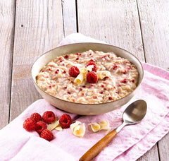 RUF Porridge Raspberry White Choc, Porridge istantaneo con pezzetti di lamponi e cioccolato bianco grattugiato, 65 grammi Cereale Naty Shop