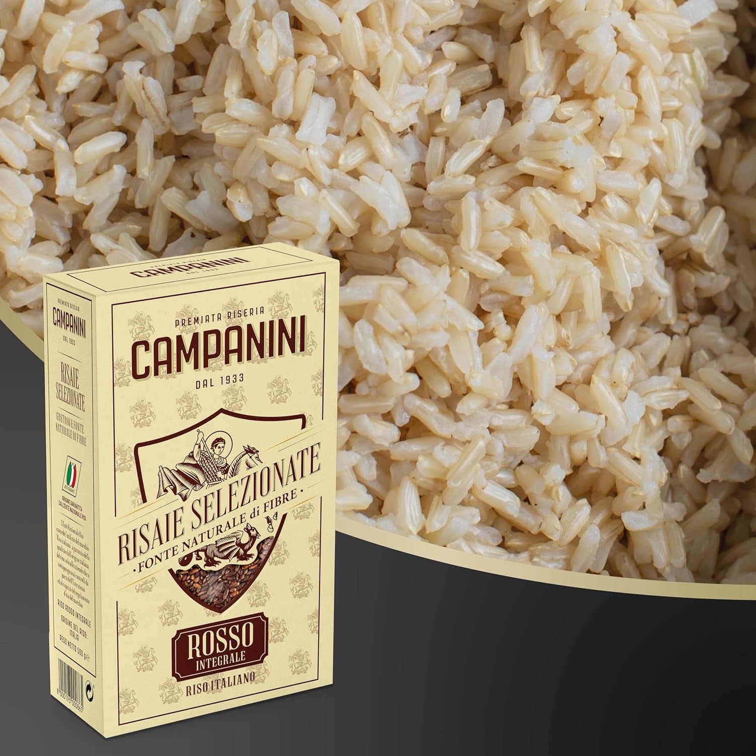RISO ROSSO INTEGRALE Riso rosso con cereali integrali RISERA CAMPANINI 500g dall'Italia