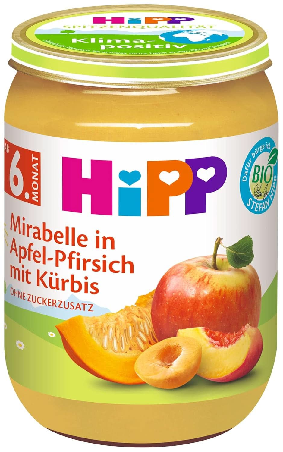 Hipp For Little Gourmets, Nettarine in mele e mango, senza zuccheri aggiunti, 6 X 190 grammi Mamma e Bambino Naty Shop 190 grammi Prugne Mirabelle in purea di mele e pesche con zucca