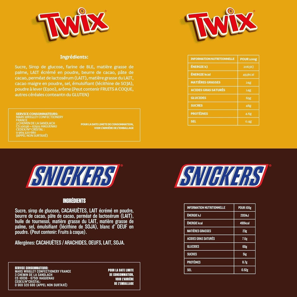 Packet Mix, Mars, Snickers, Bounty, Twix, Milky Way e altri cioccolatini Naty Shop