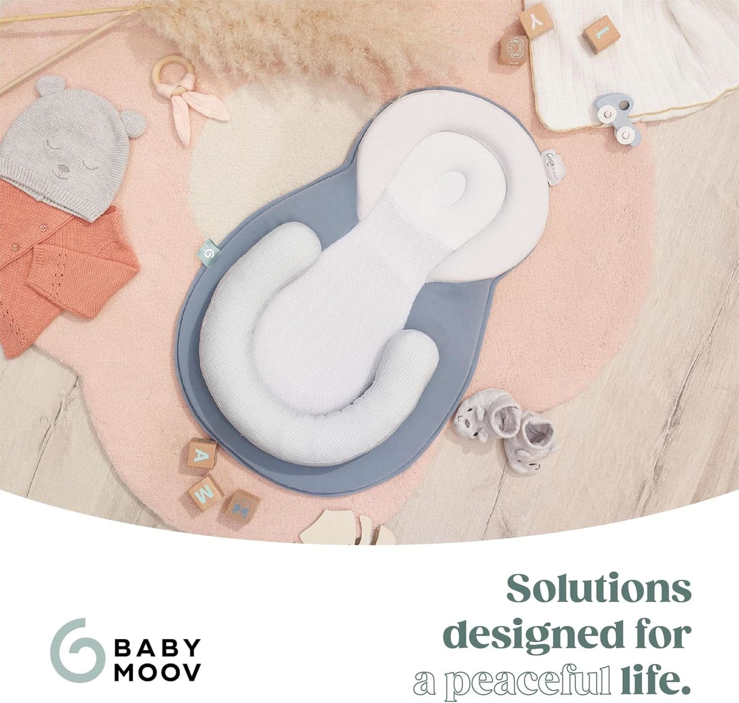 Babymoov Cosydream Cuscino di posizionamento Mosaico per neonati per alleviare le coliche e prevenire la plagiocefalia, 0-3 mesi Accessori Alimentazione e Allattamento Bebe Naty Shop