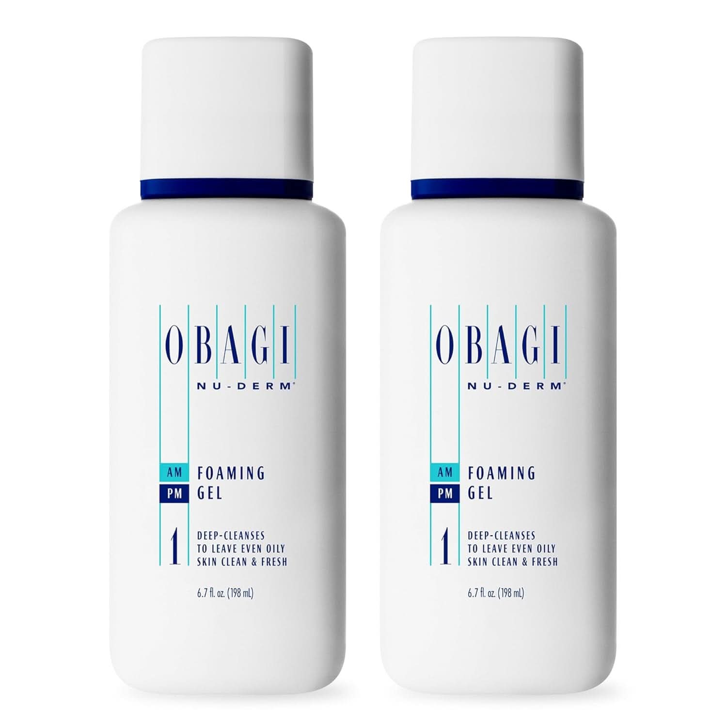 OBAGI Nu-Derm, Gel Detergente per Pelli Normali, Grasse o Sensibili Cosmetici e Beauty Naty Shop 198 ml (set di 2 prodotti)