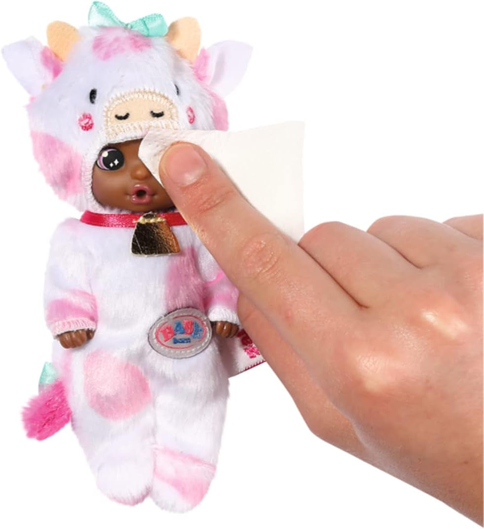BABY Born Suprise bebeluși animale, mini păpușă cu haine de animale cu scutec, certificat de naștere și biberon, 904633 Zapf Creation Papusi Naty Shop
