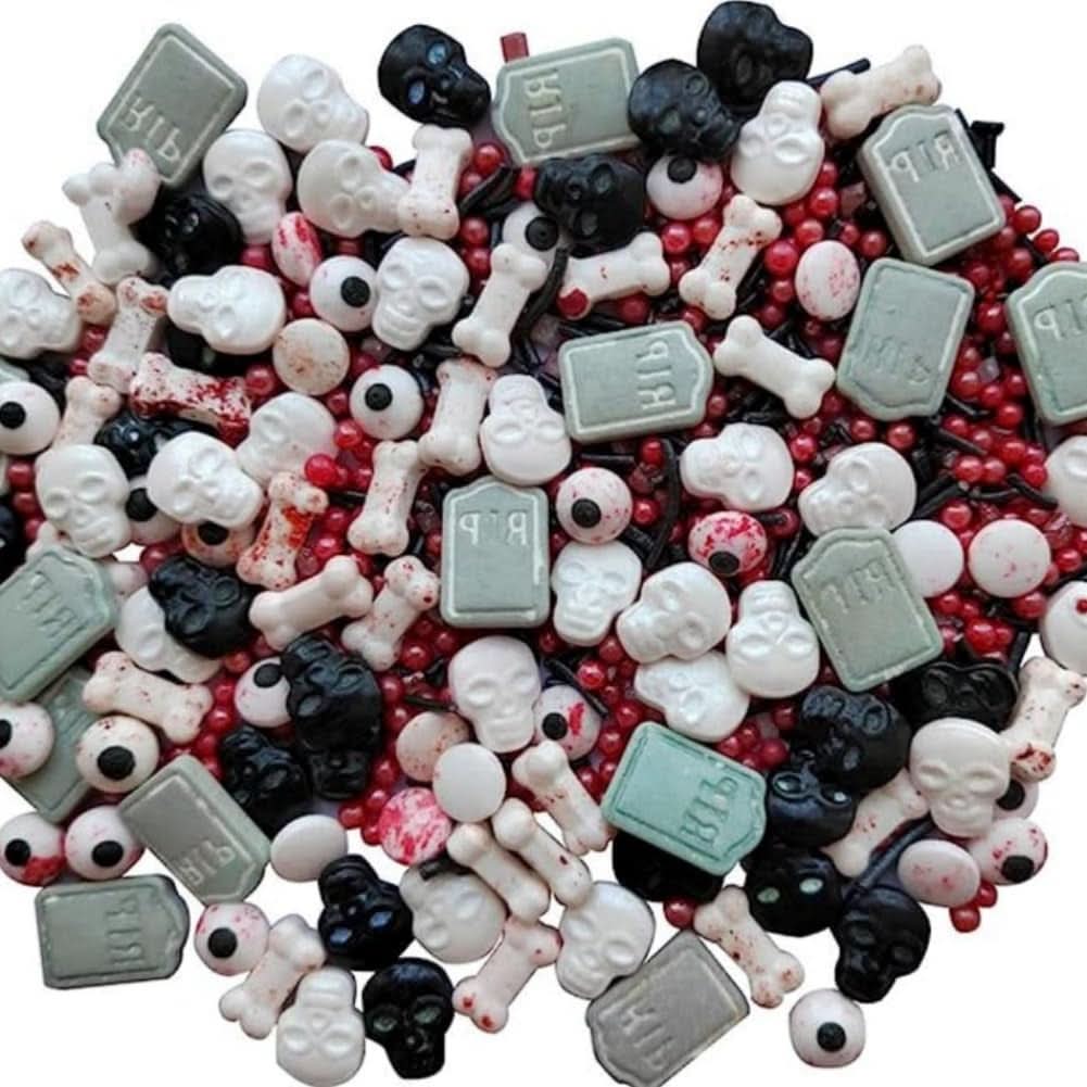 Decoratiuni comestibile, bombonele si sprinkles, pentru Halloween, 100 grame Sprinkles Naty Shop
