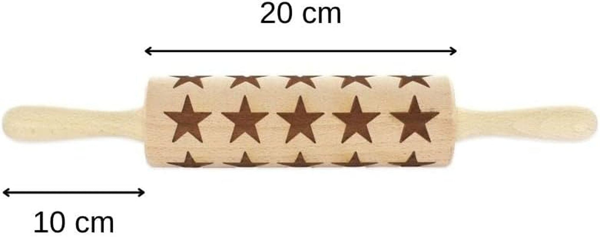 Fackelmann 3154250 Teigrolle con Sternenabdruck, 40 cm