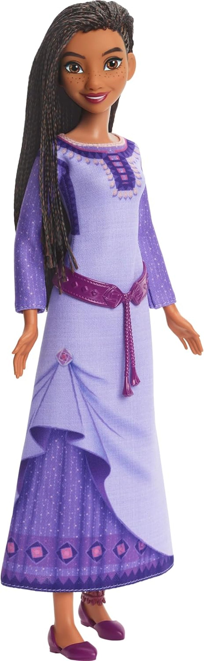 Mattel Disney Wish singende Asha of Rosas Modepuppe & Star Figur, beweglich mit abnehmbarem Outfit, singt "This Wish" in inglese