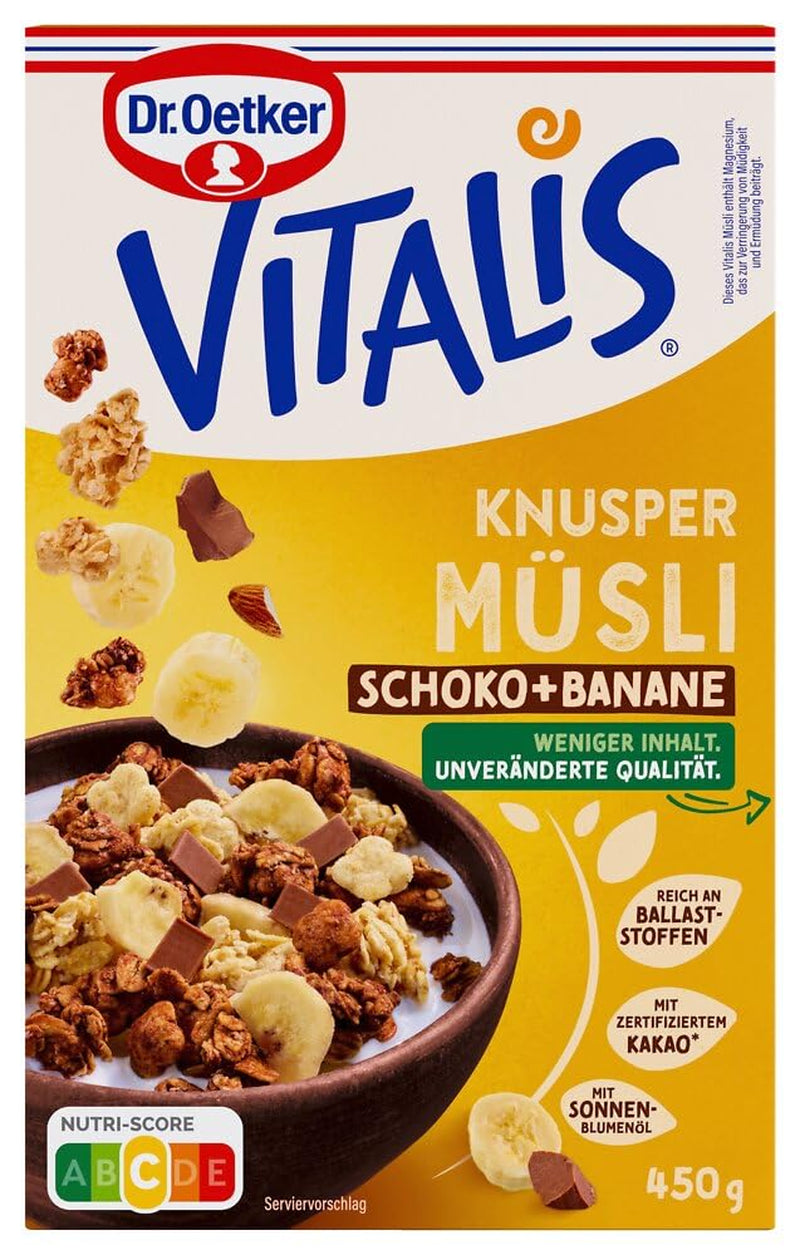 Dr. Oetker Vitalis Crunchy Honeys: Muesli croccante al miele per colazione e spuntini, confezione da 5 (5 x 600 g)
