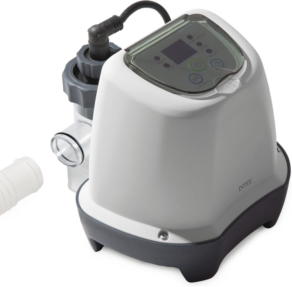 Intex 26662GS - Sistema Krystal Clear Salt Water, generatore di cloro salino, per pompa filtro 1136-3785 l/h, per piccole piscine fino a 366 cm, plastica, bianco