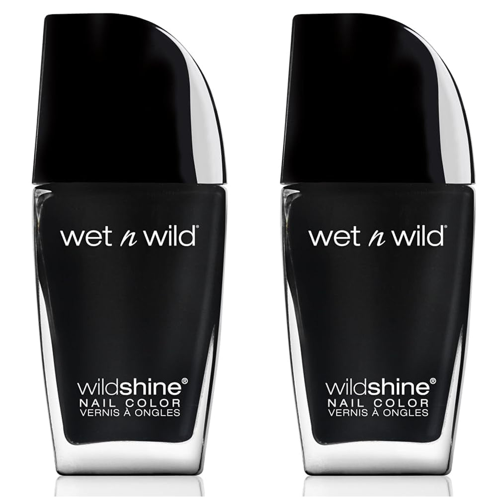 Smalto per unghie Wet n Wild Wild Shine, senza formaldeide, toluene e ftalati, formula ad asciugatura rapida a lunga durata, rosa solletico (confezione da 2)