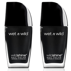 Smalto per unghie Wet n Wild Wild Shine, senza formaldeide, toluene e ftalati, formula ad asciugatura rapida a lunga durata, rosa solletico (confezione da 2)