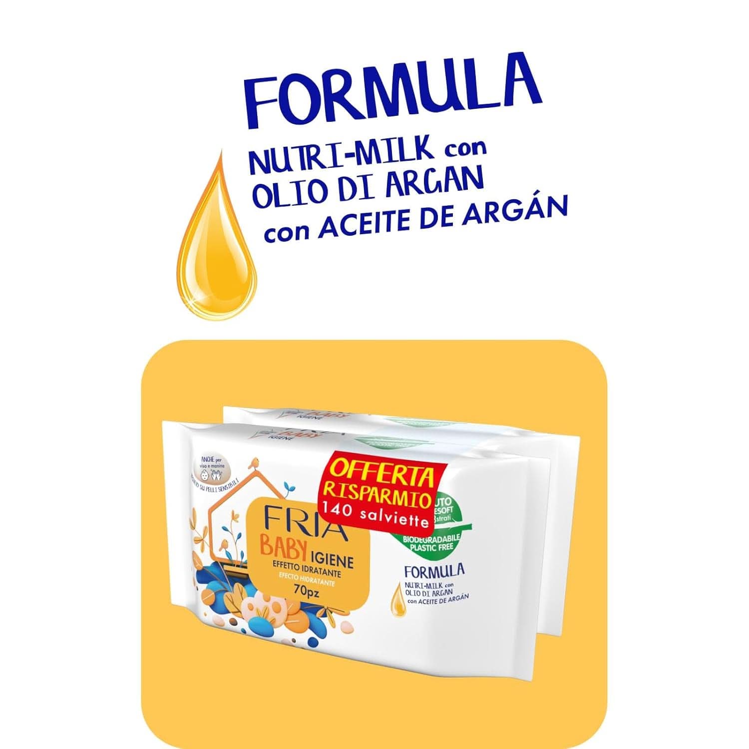 Șervețele umede, pachet de 2 (2 x 72 șervețele) Servetele Umede Bebelusi Naty Shop