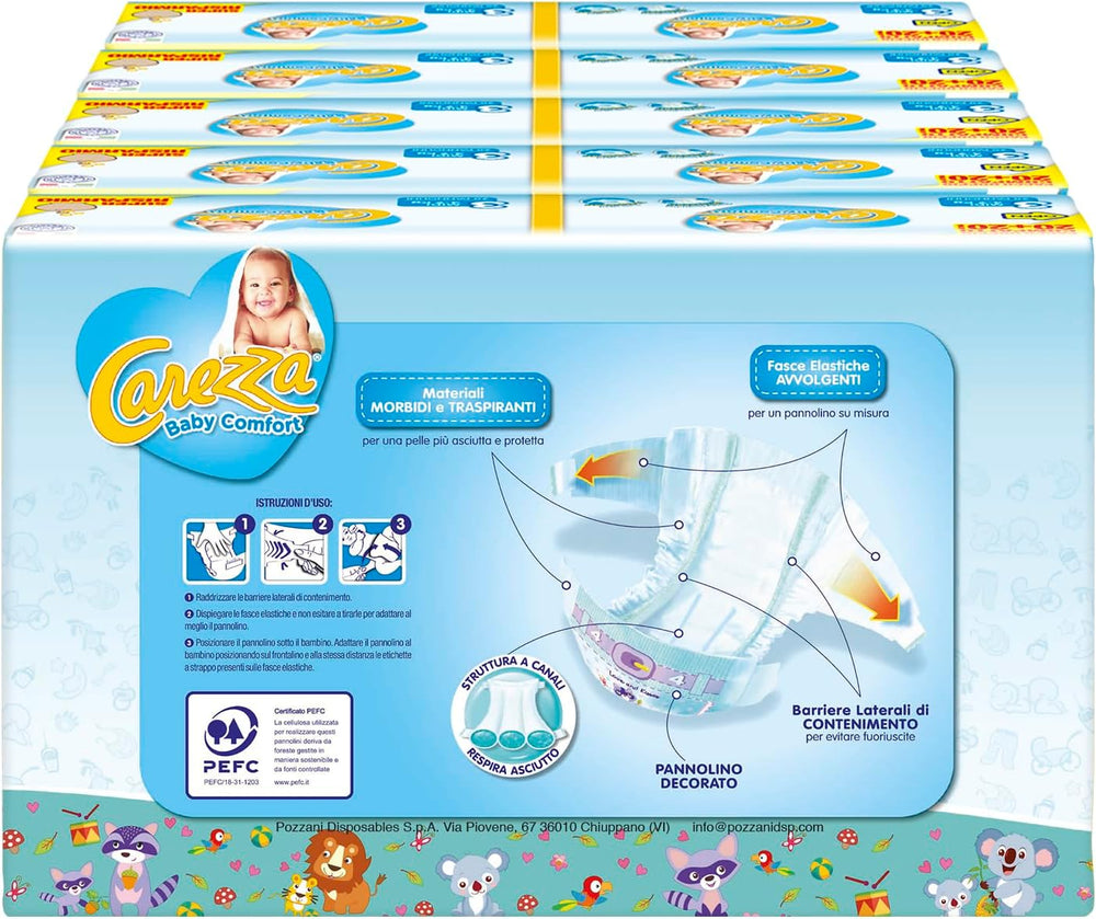 Pannolini Baby Comfort Midi | Taglia 3 (4-9 kg) | 160 pannolini