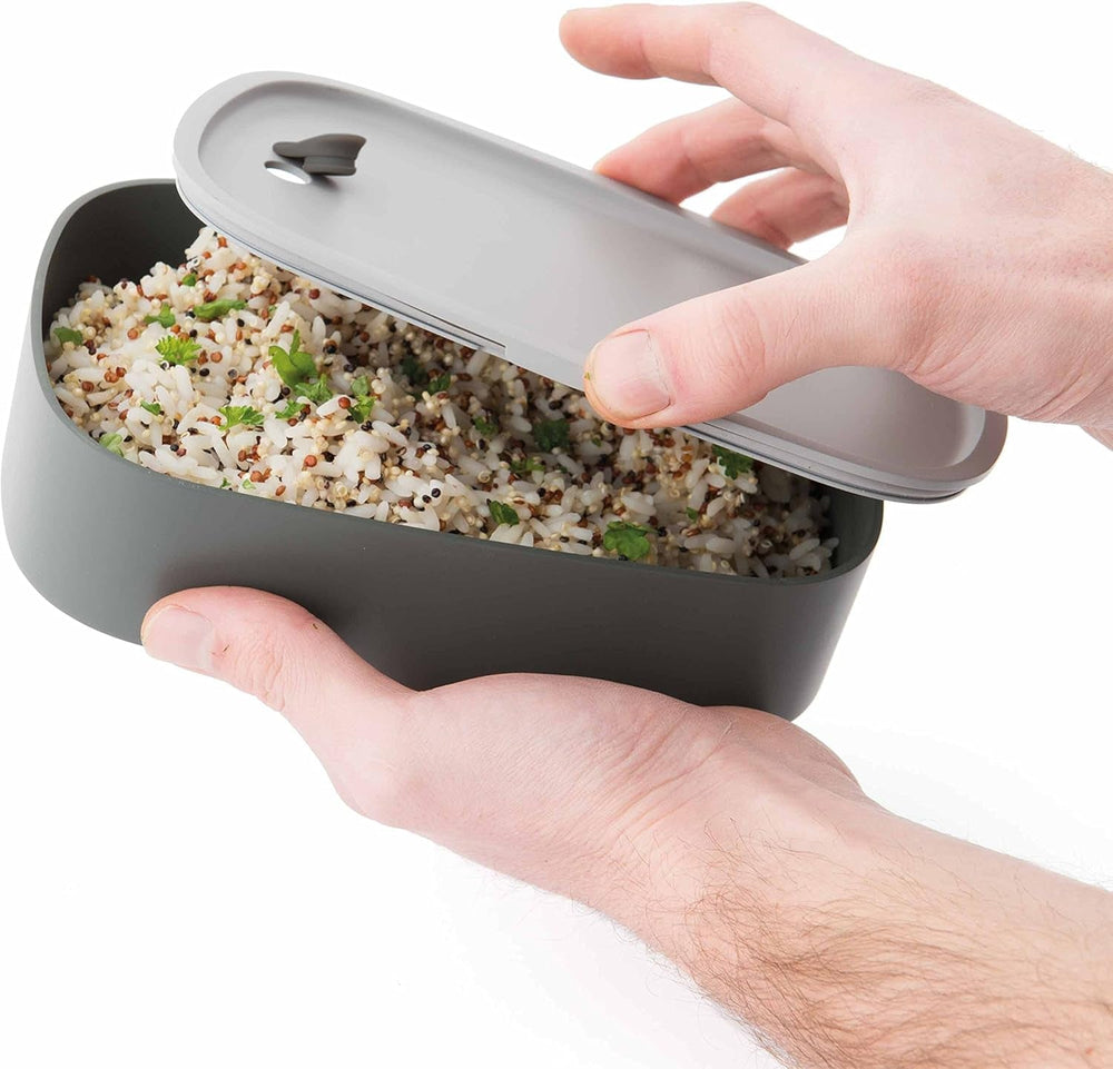 BergHoff cutie bento dublă - Leo (set cutie de prânz 19x12.5x9 cm, două cutii, rezistent la microunde, sigiliu etanș, rezistent la spălarea vaselor, ideal pentru gustări / gustări / salată) 3950126 Cutii depozitare alimente Naty Shop