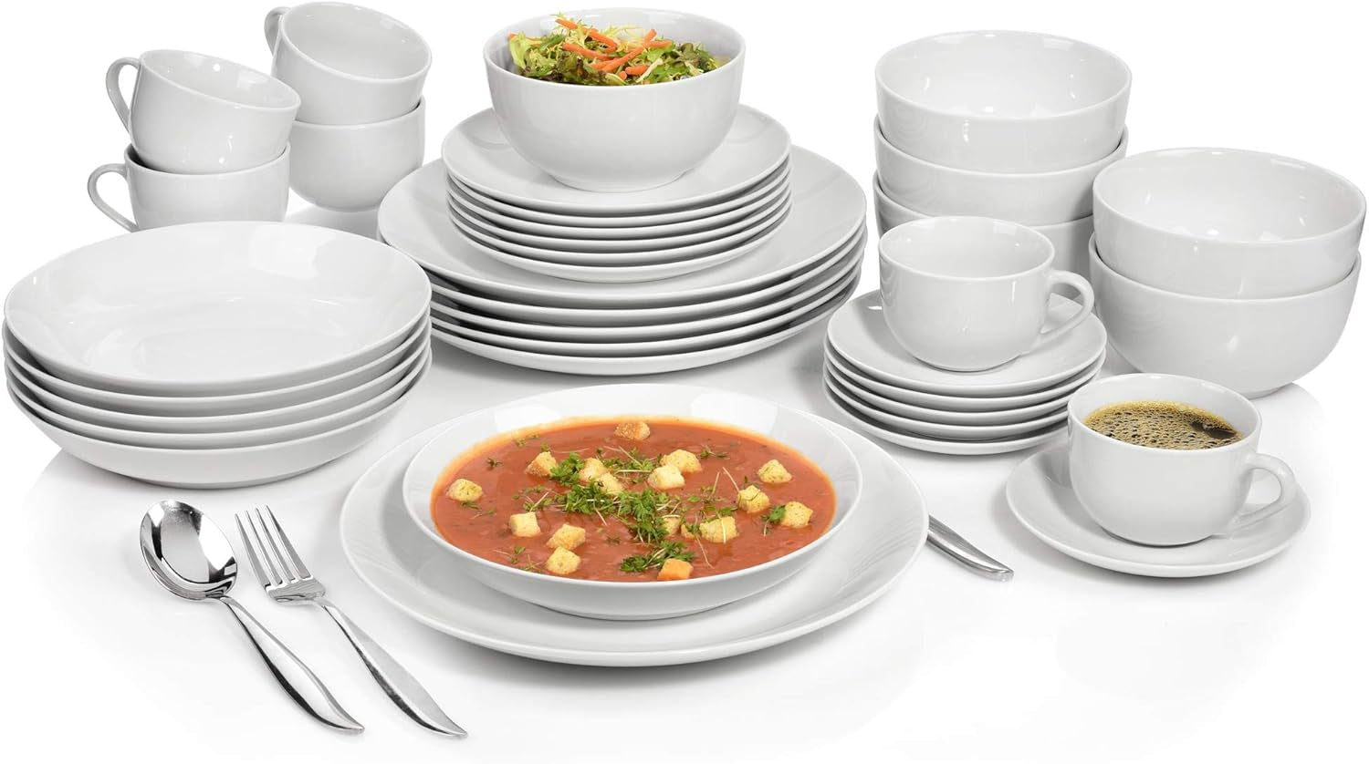 Set de veselă SÄNGER New Port, 36 de piese, pentru 6 persoane | COLECȚIA PREMIUM