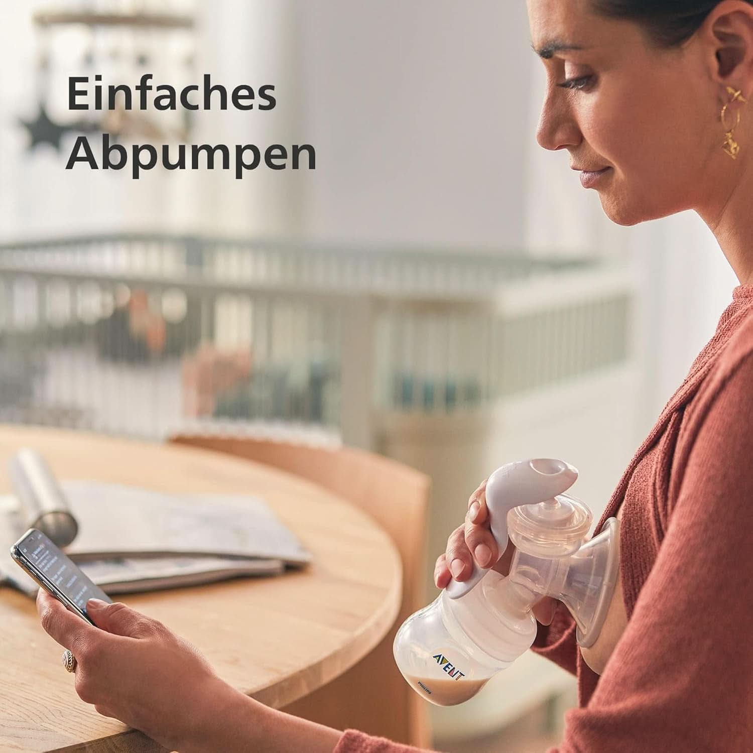Philips Avent Handmilchpumpe - Einfaches Abpumpen, Mit Natural-Motion Technologie, Bpa-Frei (Modell SCF430/01) Trasparente Accessori Alimentazione e Allattamento Bebe Naty Shop