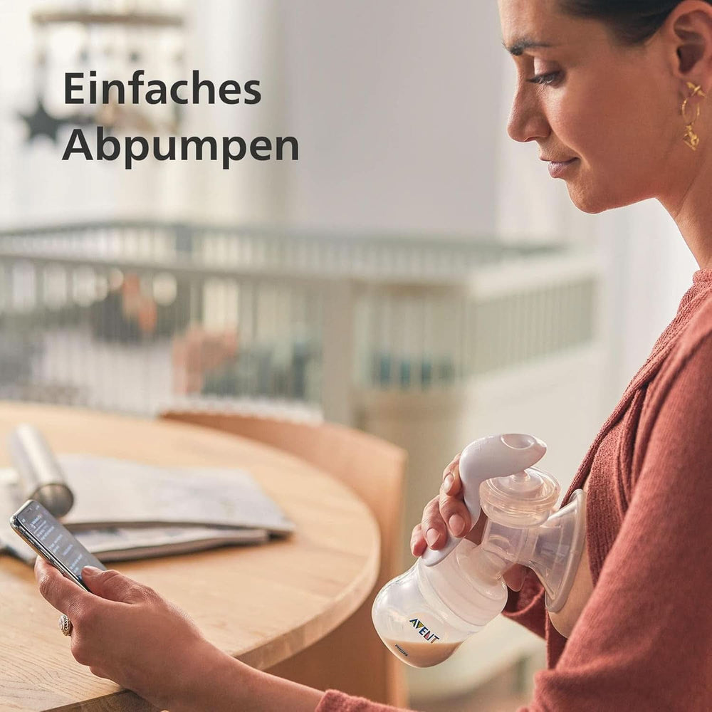 Philips Avent Handmilchpumpe - Einfaches Abpumpen, Mit Natural-Motion Technologie, Bpa-Frei (Modell SCF430/01) Trasparente Accessori Alimentazione e Allattamento Bebe Naty Shop