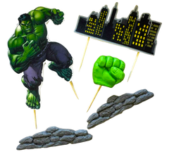 Hulk decorazioni commestibili per torta – set di 5 figurine in pasta di zucchero