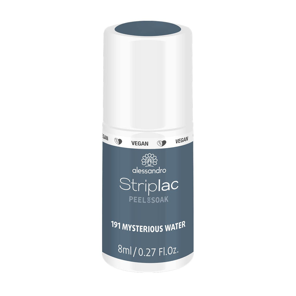 Smalto UV alessandro Striplac Midnight Black – Delicato e a lunga tenuta – Facile rimozione grazie alla tecnologia peel-off – Vegan e cruelty-free – 8 ml