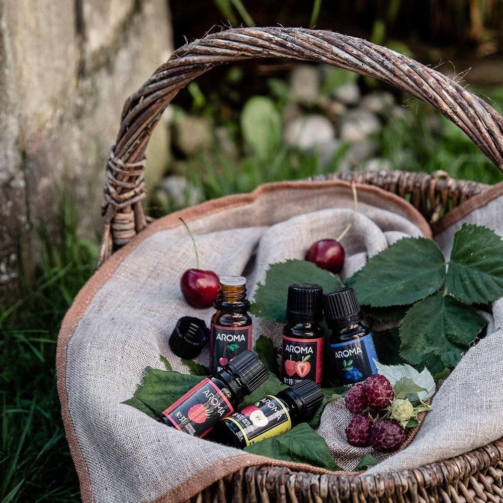 Mioroma | Set: Bosco e Prato - Puro Aroma Naturale con Aroma di Frutta e Aroma di Frutta (5 x 10 ml) | Dolcificanti Naty Shop senza zucchero e non zuccherati