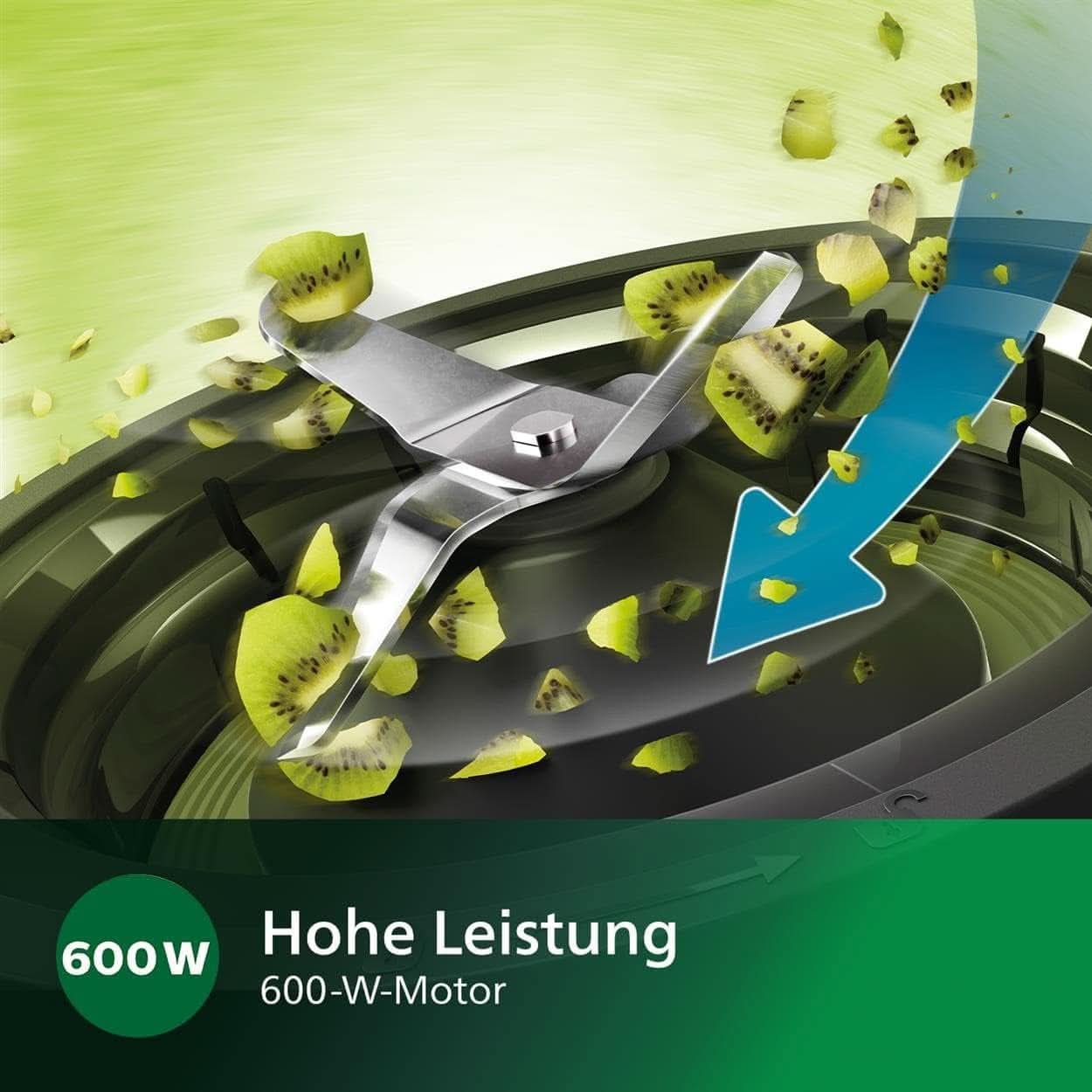 Philips Robot da cucina e frullatore – 600 W, tazza da 2 litri, app Homeid, 2 Geschwindigkeitsstufen + Impulsfunktion, Problend, Ice-Crush-Funktion (HR2291/41) Cucina Naty Shop