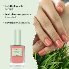 Oja coral cu uscare rapidă (Burnt Coral) - ojă naturală cu formulă vegană - respirabilă, sustenabilă și de lungă durată, 14 ml