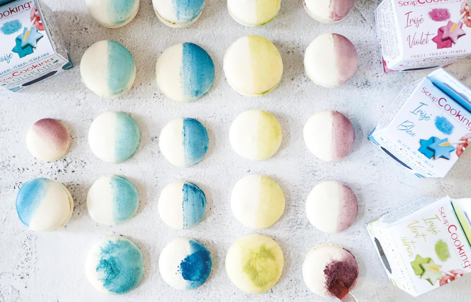 Scrapcooking - Colorant alimentar verde lime - Pudră comestibilă cu sclipici pentru suprafețe - Pentru prăjituri, fursecuri, macaroane, ciocolată și pastă de zahăr - Verde lămâie - 4087