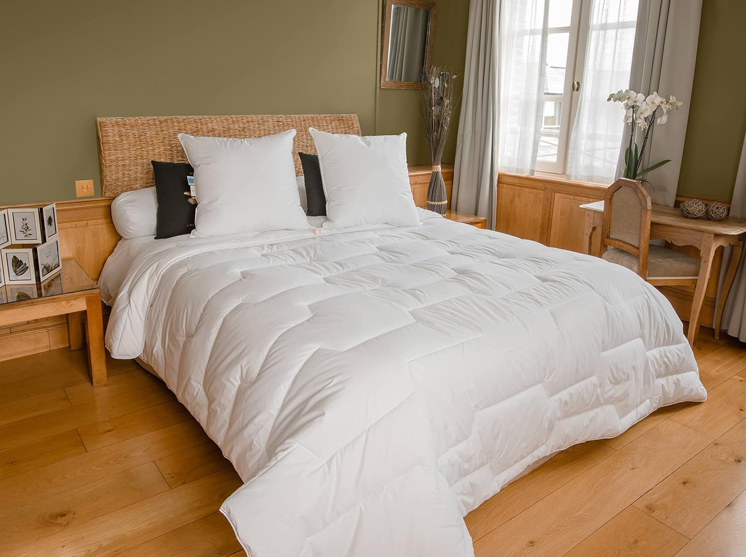 Trapunta 240 X 220 Cm | Cotone biologico e lana merino | Caldo Lavabile in lavatrice a 30°C Piumini e trapunte Naty Shop