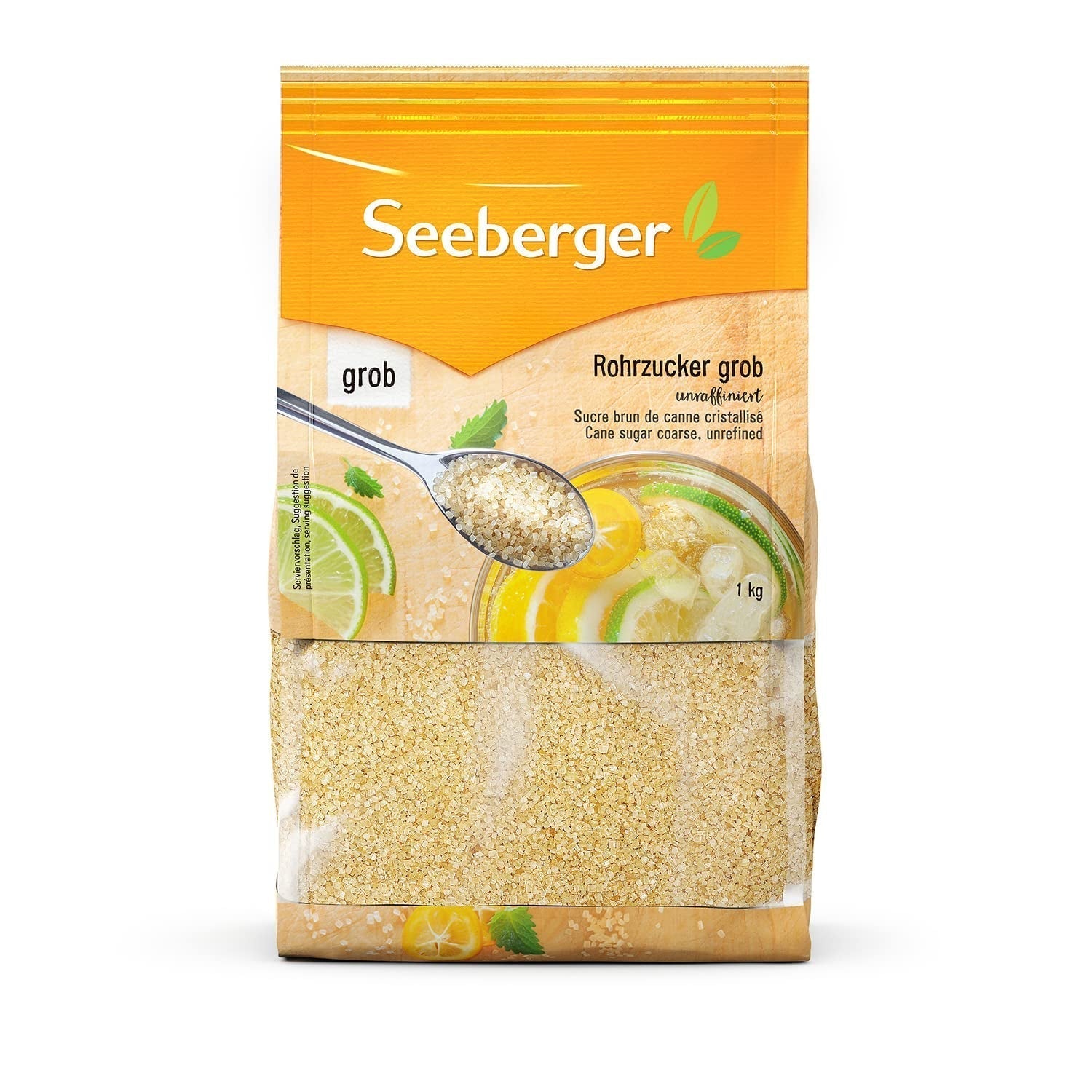 Seeberger Rohrzucker Grob 5Er Pack: Vollrohrzucker Besonders Aromatisch - Ideal Für Cocktails Und Zum Backen - Grob - Unraffiniert, Vegan (5 X 1 Kg) Dolcificanti Naty Shop 1 Kg (1Er-Pack)