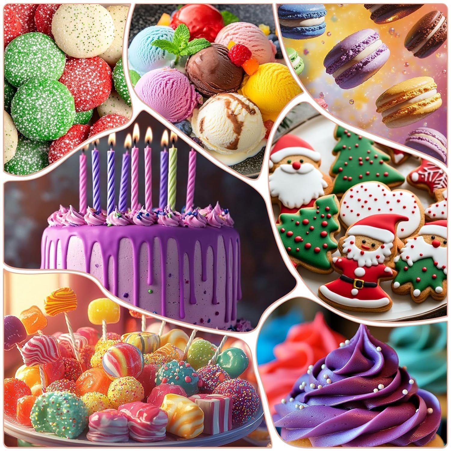 Colorant alimentar cu gel - HXDZFX Set de 22 de culori colorant alimentar cu gel foarte concentrat, potrivit pentru decorarea torturilor, macaroane, gogoși, fudge, glazură, înghețată, colorare cu săpun, colorare cu aerograf