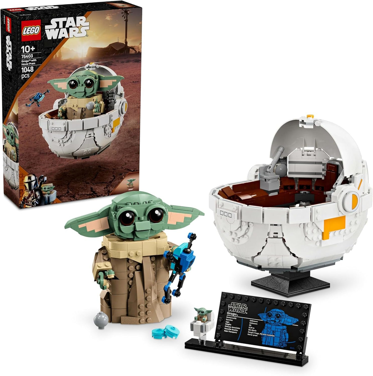 LEGO Star Wars 75403 Grogu nella sua culla del repulsore mandaloriano - Minifigure da collezione - Modello da costruire, giocare ed esporre - Decorazioni per la casa - Regalo per ragazzi e ragazze dai 10 anni in su Set da costruzione Besuche den LEGO-Store Titolo predefinito