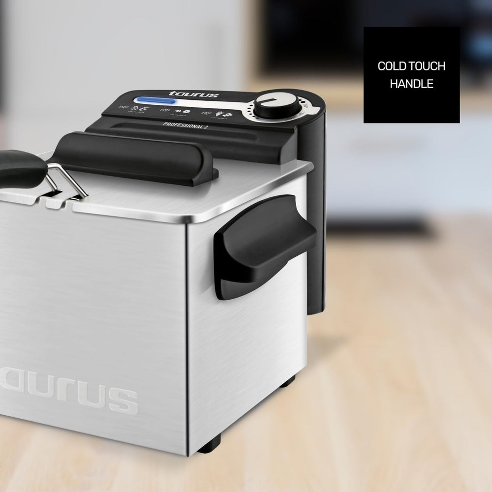 Taurus Professional 2 plus - Friteuză cu ulei, 2 litri, 1700 W, 18/8 oțel inoxidabil Electrocasnice Naty Shop