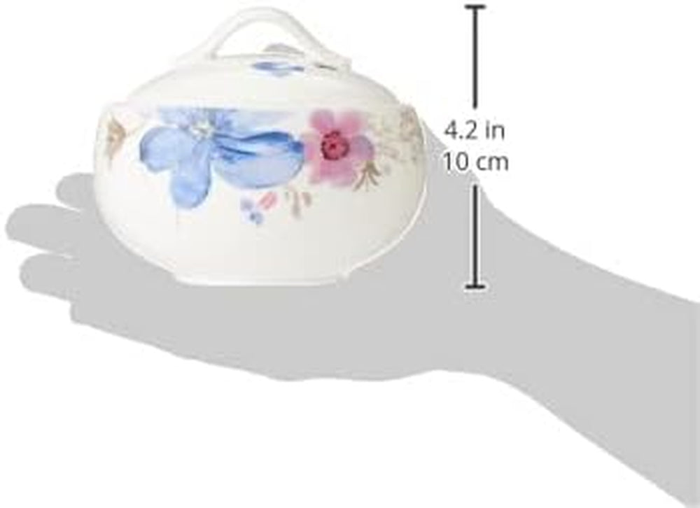 Zahăriță Villeroy & Boch Mariefleur Gris Basic, porțelan premium, alb/multicolor