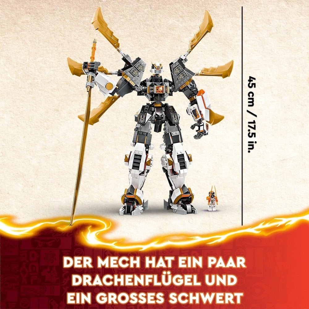 LEGO NINJAGO Cole's Titan Dragon Mech Adventure Toy per bambini Ninja Playset con 1 minifigure Regalo di compleanno per ragazzi e ragazze 12 anni Fantasy Playset 71821 Set da costruzione Beuche den LEGO-Store
