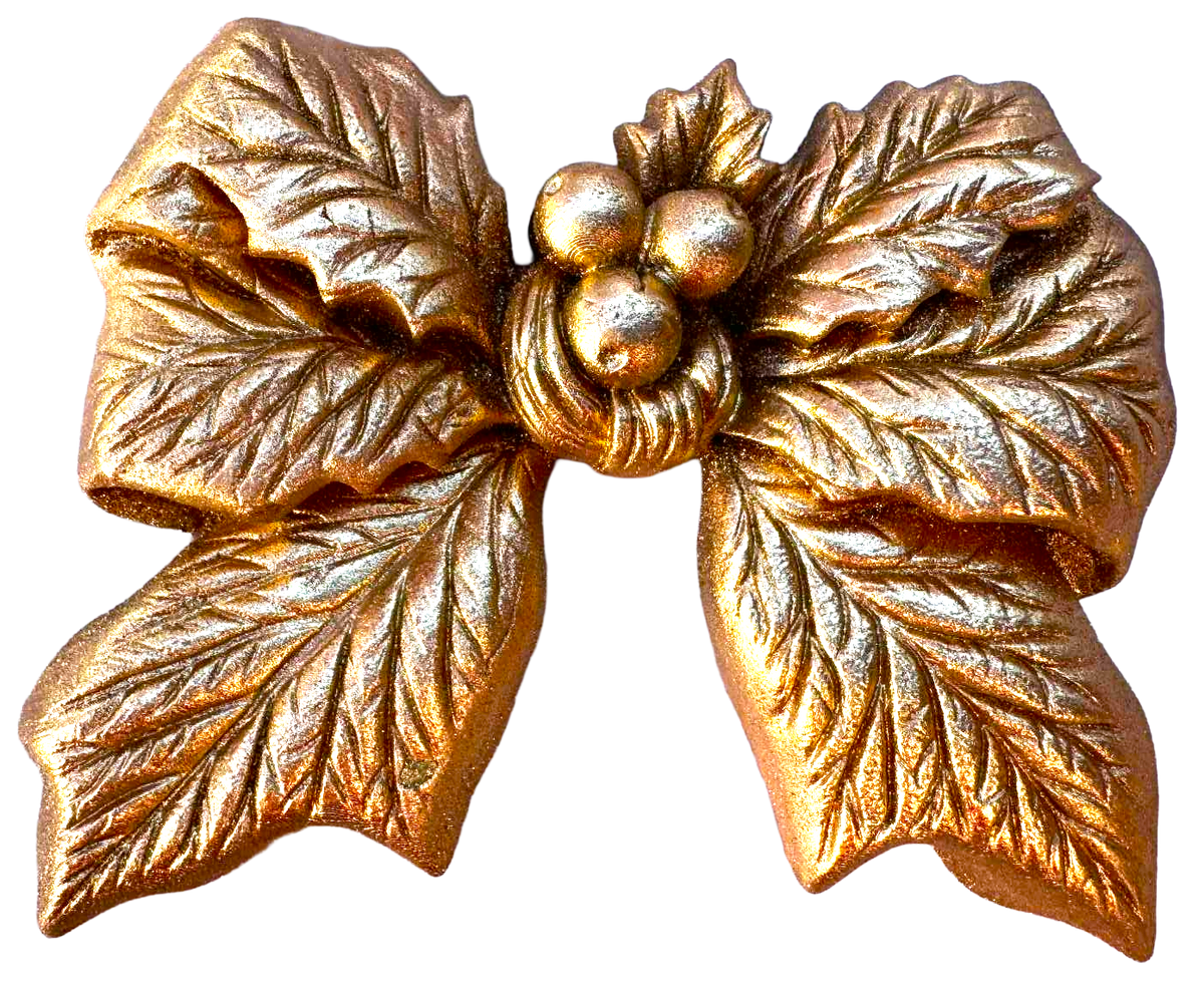 Delicato fiore di Natale commestibile – 7,5 cm, dorato e dolce