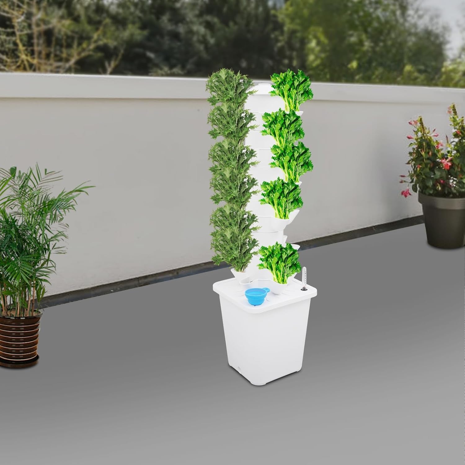 Torre idroponica da 30 capsule, sistema di coltivazione idroponica per giardino, kit di coltivazione aeroponica con serbatoio acqua da 10 litri e pompa di idratazione, kit di coltivazione aeroponica verticale per erbe, frutta, verdura