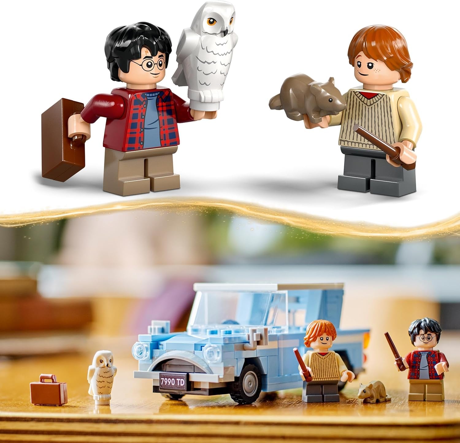 LEGO Harry Potter Macchinina volante Ford England costruibile per bambini Regalo per ragazzi, ragazze e tutti i fan a partire da 7 anni Set con 2 mini personaggi incluso Ron Weasley Role Play 76424 Set da costruzione Besuche den LEGO-Store