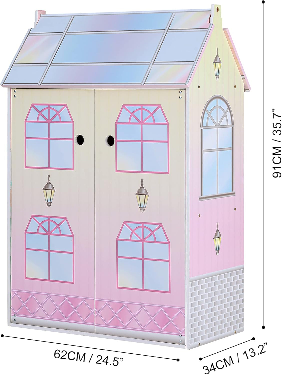 Olivias Little World Glasshouse Kids Casa delle bambole da 12" e 10 accessori per bambole 3,5" Multi Td-12518D Case delle bambole Naty Shop